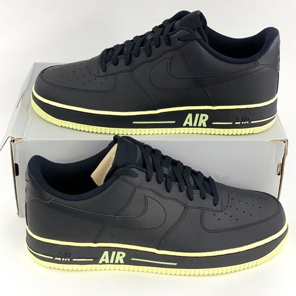 Nike Other - Nike Air Force 1 Low Ribbon Volt Black Men's Size 14 Sneakers Shoes
